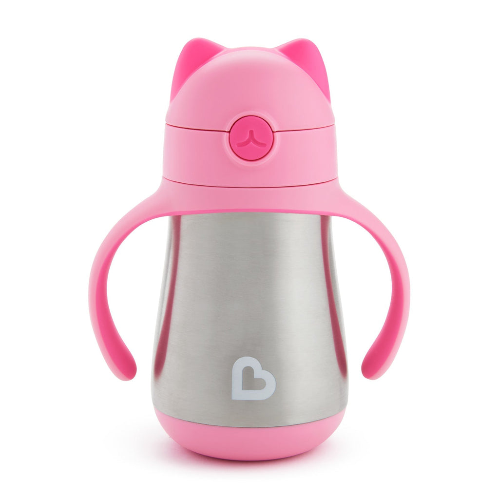 Cool Cat™ Stainless Steel Straw Cup, 8oz (Q6CR)