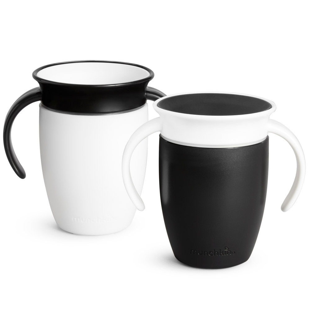 Miracle® 360° Black & White Trainer Cup, 7oz, 2pk (TBFD)